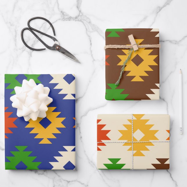 Feuille De Papier Cadeau Motif du Sud-Ouest (Recto)