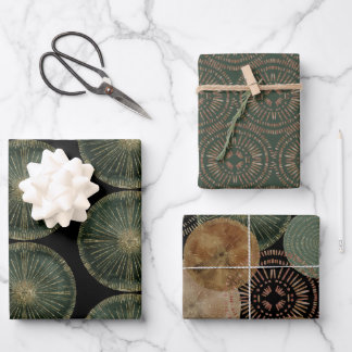 Feuille De Papier Cadeau Motif élégant du cercle tribal