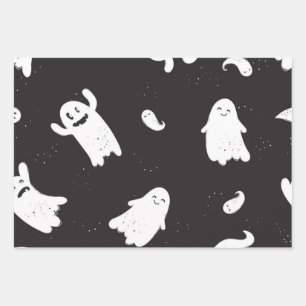 Feuille De Papier Cadeau Motif fantôme
