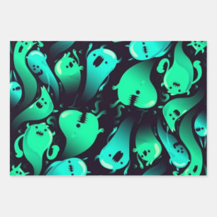 Feuille De Papier Cadeau Motif fantôme