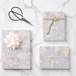 Feuille De Papier Cadeau Motif fleur de myosotis