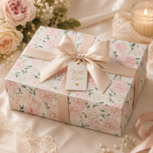 Motif floral aquarelle rose tendre pivoine & eau d