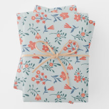 Motif floral Prairie de corail