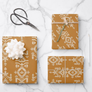 Feuille De Papier Cadeau Motif folklorique de l'impression Jamdani