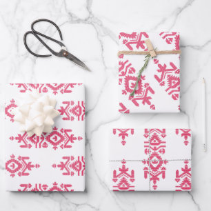 Feuille De Papier Cadeau Motif folklorique de l'impression Jamdani