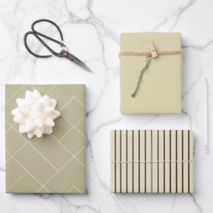 Feuille De Papier Cadeau Motif géométrique Brown minimal vintage