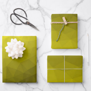 Feuille De Papier Cadeau Motif géométrique dégradé foncé jaune