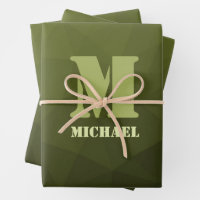 Motif géométrique en maille de vert olive de l'arm