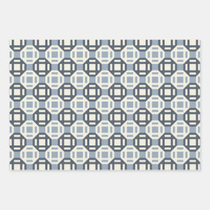 Feuille De Papier Cadeau Motif géométrique inspiré des quilts modernes