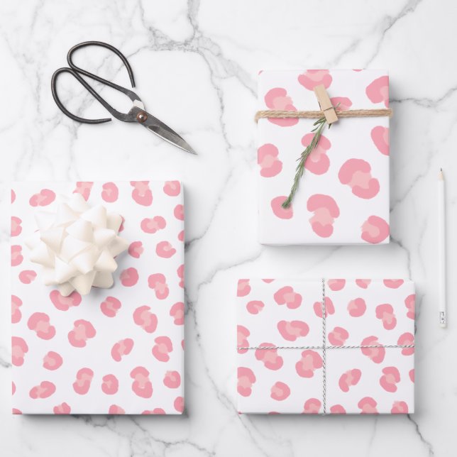 Feuille De Papier Cadeau Motif imprimé léopard moderne (Recto)