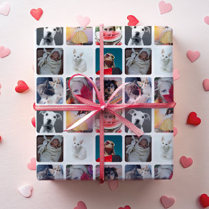 Feuille De Papier Cadeau Motif Instagram carré multi-photo