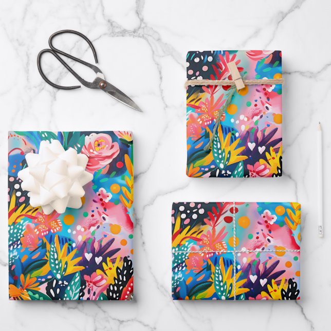 Feuille De Papier Cadeau Motif japonais carrelé (Recto)