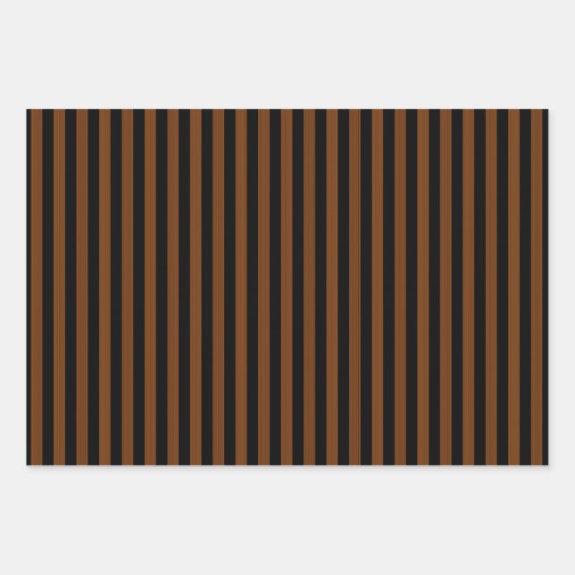 Feuille De Papier Cadeau motif marron noir (Devant)