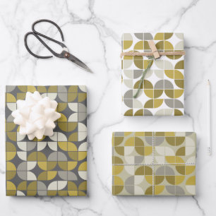 Feuille De Papier Cadeau Motif MCM demi-lune tendance - noir et noir