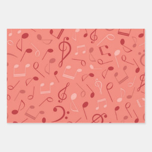 Feuille De Papier Cadeau Motif musical