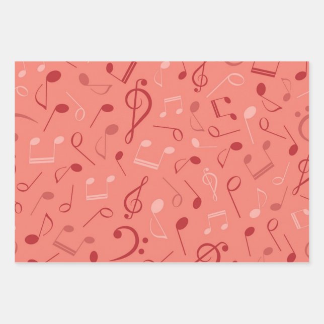 Feuille De Papier Cadeau Motif musical (Devant)