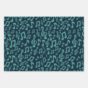 Feuille De Papier Cadeau Motif musical