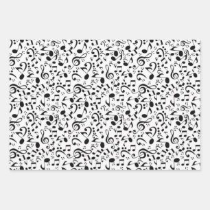 Feuille De Papier Cadeau Motif musical
