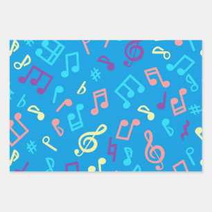 Feuille De Papier Cadeau Motif musical
