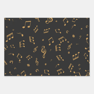 Feuille De Papier Cadeau Motif musical