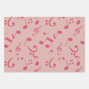 Feuille De Papier Cadeau Motif musical