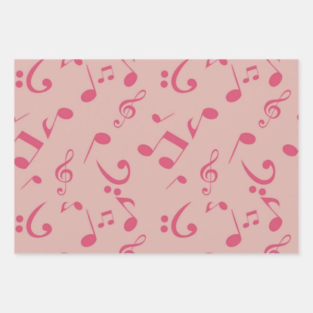 Feuille De Papier Cadeau Motif musical (Devant)