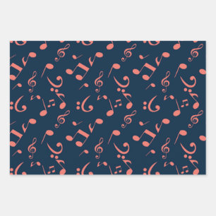 Feuille De Papier Cadeau Motif musical