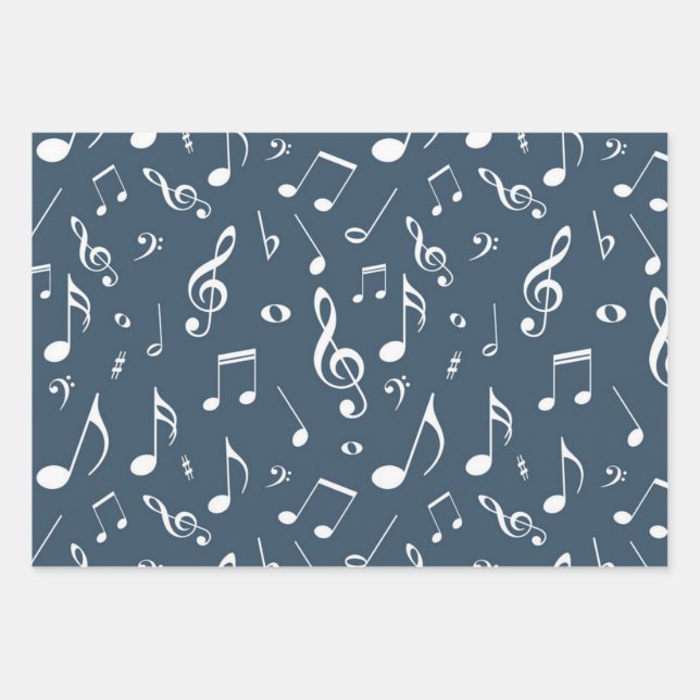Feuille De Papier Cadeau Motif musical (Devant)