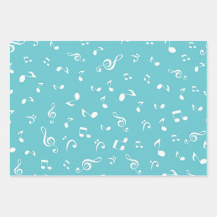 Feuille De Papier Cadeau Motif musical