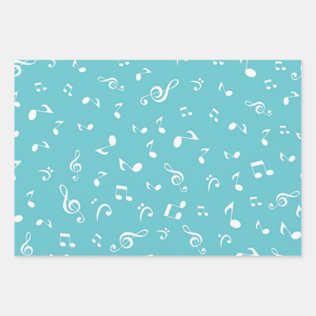 Feuille De Papier Cadeau Motif musical (Devant)