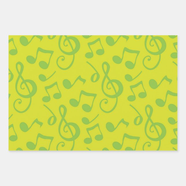 Feuille De Papier Cadeau Motif musical (Devant)