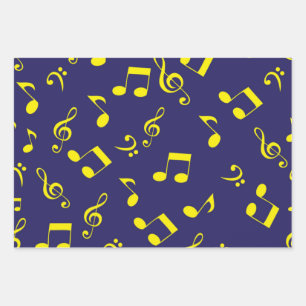 Feuille De Papier Cadeau Motif musical