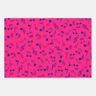 Feuille De Papier Cadeau Motif musical