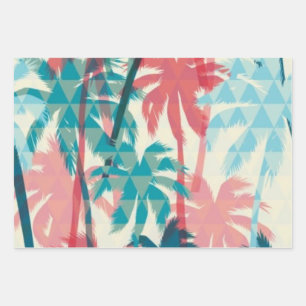 Feuille De Papier Cadeau Motif palmier