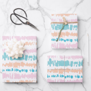 Feuille De Papier Cadeau Motif Pastel Batik