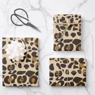 Feuille De Papier Cadeau Motif Poster de animal Leopard Jaguar