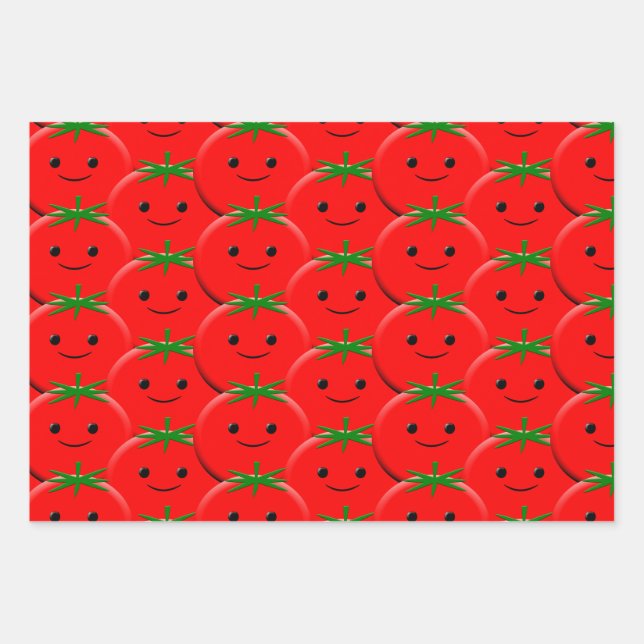 Feuille De Papier Cadeau Motif Red Tomato (Devant)