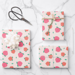 Feuille De Papier Cadeau Motif rose pâle