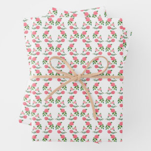 Feuille De Papier Cadeau Motif Roses Thé Mignon Floral Féminin Doux 