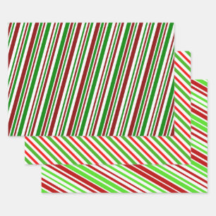 Feuille De Papier Cadeau Motif rouge, blanc, vert style Noël