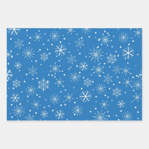 Feuille De Papier Cadeau Motif Snowflake