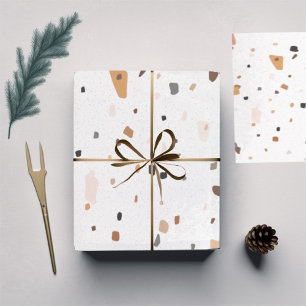 Feuille De Papier Cadeau Motif Terrazzo