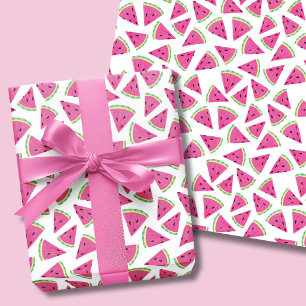 Feuille De Papier Cadeau Motif Tropical Pastèque