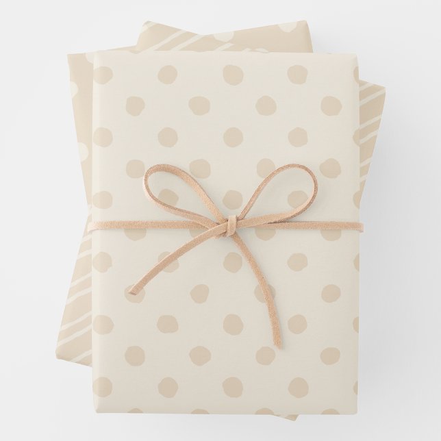 Feuille De Papier Cadeau Motifs Crème Campagnards Rustiques Chic  (Rustic Country Chic Cream Patterns Wrapping Paper Sheets)