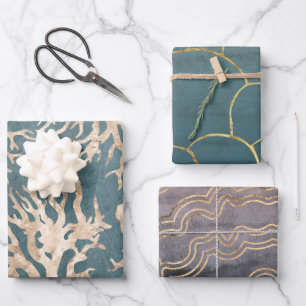 Feuille De Papier Cadeau Motifs naturels Abstraits