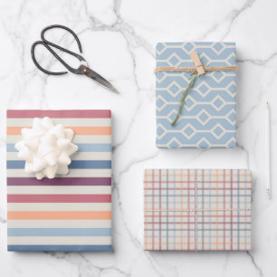 Feuille De Papier Cadeau Motifs vintages de style rétro, Pack gratuit