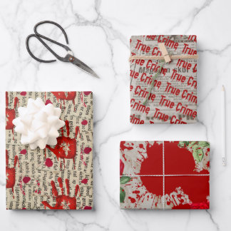 Feuille De Papier Cadeau Murder mystery crime fan cold case bloody