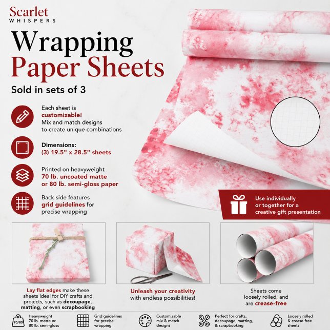 Feuille De Papier Cadeau Murmur scarlate (Créateur téléchargé)