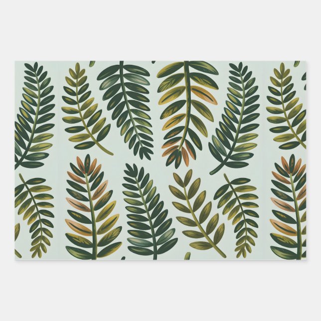 Feuille De Papier Cadeau Murmure Évergreen (Devant)