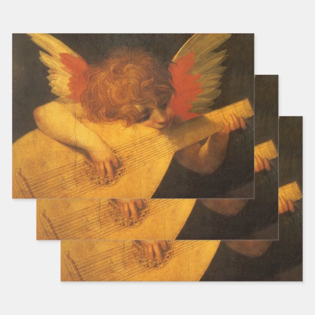 Feuille De Papier Cadeau Musician Angel Playing Lute by Rosso Fiorentino (Lot)
